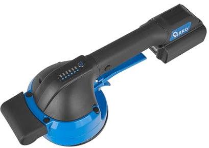BSD Ventosa Vibrante Ricaricabile per Posa Piastrelle - Set con Caricatore e 2 Batterie 18V, Regolazione Vibrazione 6 Livelli, Doppia Capacità di Sollevamento.