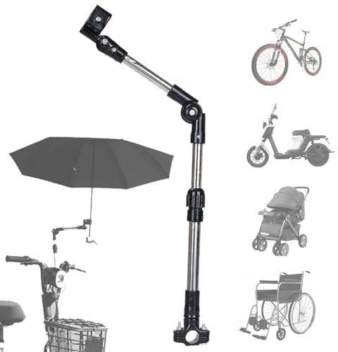 Kezvmhy Baby Stroller Umbrella Holder - Wheelchair Buggy Umbrella Frame Stand, Mobile Friendly Design Material Protection Compact Attachment for Outdoor Cycling Friends, Lovers, Seniors Accessories