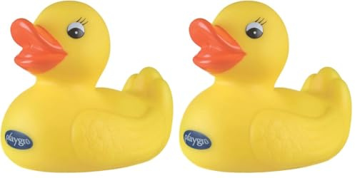 Playgro Badeente - Babybadeente - Badeente - Wasserspielzeug - Baden - Kinderspielzeug - Babyente - gelb (Packung mit 2)