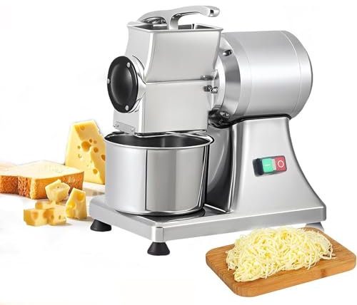 JJENXYYDS Rallador de Queso rotatorio eléctrico, trituradora de Alimentos de Alta Resistencia Diner, máquina ralladora de Queso eléctrica Profesional,Mantequilla, Pan y Salvado
