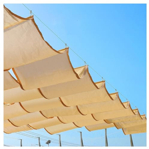 Toldo retráctil en forma de U, impermeable, para exteriores, para patio, pérgola, jardín, estor enrollable ajustable (tamaño: 1,7 x 9 m)