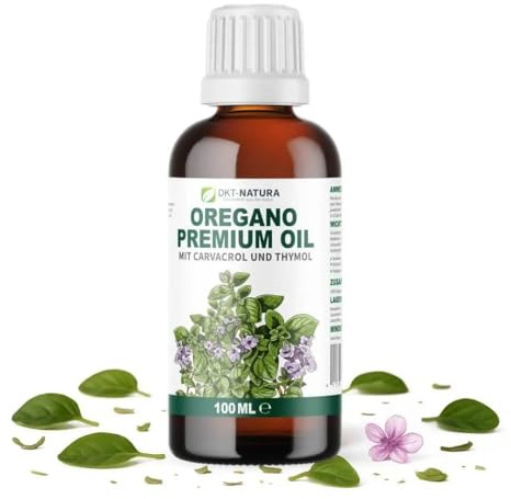 DKT-Natura Oregano ÖL mit über 80% Carvacrol, 100ml, Hochdosiert für Verdauung & Darmflora, 100% naturrein, lichtgeschützte Glasflasche