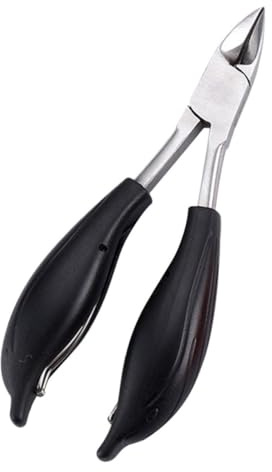 Ipetboom Edelstahl Nagelknipser Adlerschnabel Doppelfeder Präzise Nagelzange Schwarz für Eingewachsene Nägel Fuß und Fingernägel Kompakt für Zuhause Nagelstudio