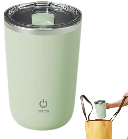 Tasse à mélanger électrique à grande vitesse en verre – Tasse de voyage auto-mélangeuse – Tasse à café magnétique en acier inoxydable – Pour la maison, le bureau, la cuisine, le café, le thé, le