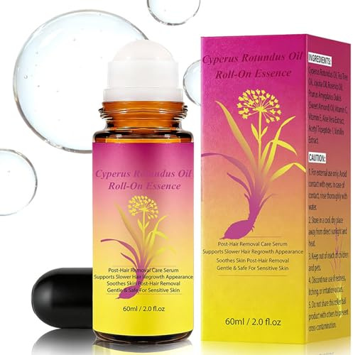 Cyperus Rotundus Oil, Natural Cypress Oil for Hair Removal, Reduces Unwanted Hair Growth, Soothes the Skin, Refines Pores, for All Skin Types (1, 60 ml)