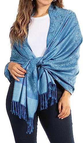 Sakkas Soft Pashmina Feel Paisley Design Schal/Stola