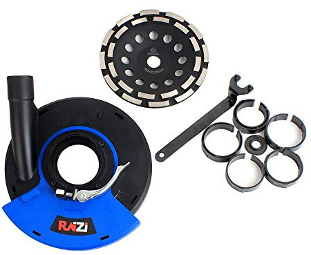 Raizi 180 mm (7-inch) Universal Surface Grinding Dust Shroud Hand Angle Grinder+180 mm Diamond Grinding Cup Wheel