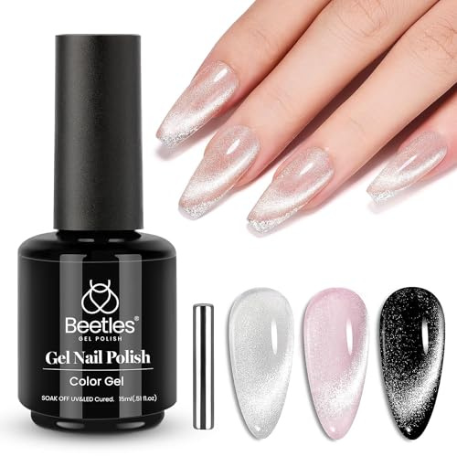 Beetles - Esmalte de uñas de gel de 15 ml, morado oscuro, morado oscuro, morado fino, lila, manicura de gel, manicura de bricolaje, lámpara de uñas UV LED, 1 unidad