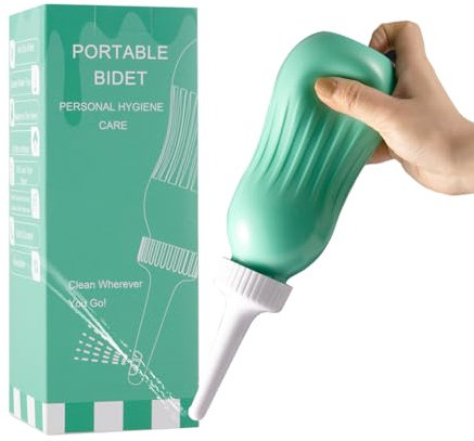 OFFO Portable Bidet Sprayer, 17OZ (500ML) Large Capacity Handheld Personal Travel Bidet Kit with Travel Bag for Toilet Self Cleaning Green