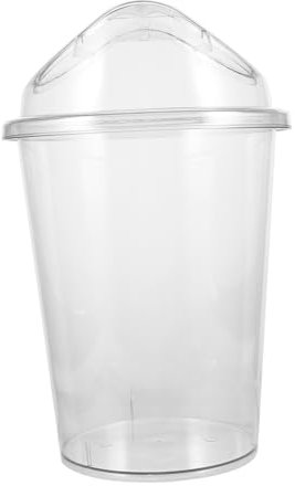 LABRIMP Bote De Basura Grande Tapa Abatible Cubo De Basura De Plástico Para Baño Cocina y Sala De Estar Doméstico