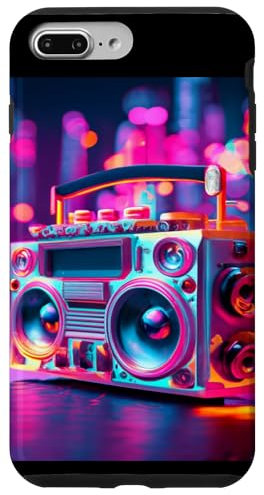 Hülle für iPhone 7 Plus/8 Plus Old School Vintage Boombox 80er Rap 90er Jahre Radio Mixtape Musik