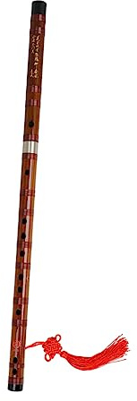 Toyvian Bambusflöte Traditionell Chinesisch Instrument aus Holz für Anfänger mit Glatter Rissfreier Oberfläche Präzisen Tonlöchern und Melodischem Klang Leicht zu Transportieren