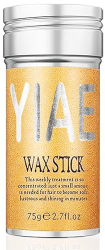 Wax stick for hair (3 Stück), YIAE haarwachs stick für babyhaare fixieren, Nicht fettender pomade Wax/sleek bun gel für flyaway-haarpflege und edge control 75 g*3
