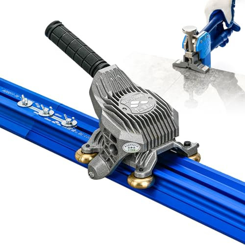 HENGCMM Tile Cutter, Coupe - Carreaux Manuel pour Grandes Tuiles, Porcelaine, Céramique, Double Rail avec Cadran, Poignée Ergonomique & Pied Support Stable, Coupe de Précision de 2,2 à 3,8 M,3.8m