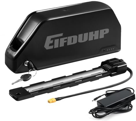 Batería Ebike 48V 25AH con Cargador Placa Base 5-Pin para 250W-1000W Motor, Batería Iones de Litio Bicicleta Eléctrica para Bafang TongSheng MiFa Phylion Kit Conversión Ebike