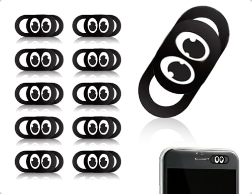Emezddo 10 stycken webbkameraskydd, tunt skydd för bärbar dator, kamera, kamera, kamera, skydd, tillbehör, skydd av din integritet online, används för dator smartphone surfplatta PC