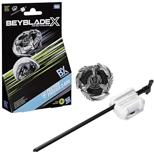 Hasbro Beyblade X, Set Starter Pack Feather Phoenix 2-60N BX con trottola da Difesa e Lanciatore di Takara Tomy, trottole da Combattimento Giocattolo, dagli 8 Anni in su