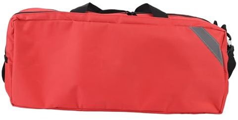 Bolsa de primeros auxilios grande 600D Oxford para emergencias, kit sanitario con tira reflectante y correa ajustable - alta capacidad y resistencia para coche, senderismo y (Petirrojo)