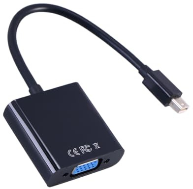 WATIIFUFU Adattatore Mini Displayport Vga Full HD Convertitore Video Esterno ad Elevate Prestazioni per Collegare Monitor Proiettori e Display Vga di Alimentazione Esterna Compatibile