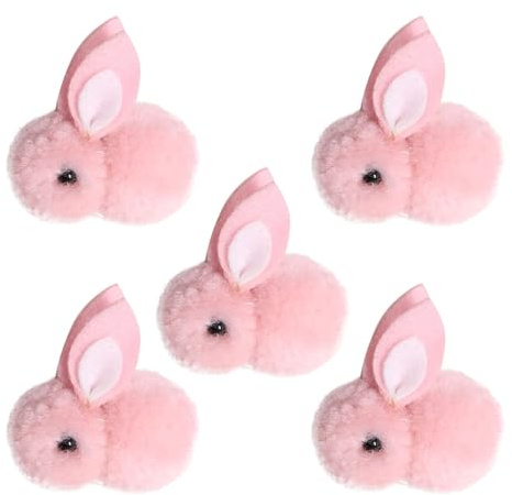 Mini Plüsch Hase, 5 Stücke süßes Häschen Plüsch Stofftier Hase Ostern Mini Farbige Plüschhasen Kuscheltier Hasen für DIY Basteln Kunsthandwerk Weihnachtsschmuck