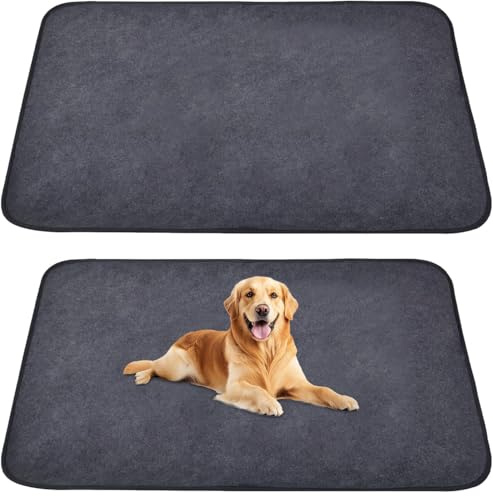 2 Stück Welpen Unterlagen, 107 x 77cm Welpenunterlagen Waschbar Puppy Pads Reusable Trainingspads für Hunde Waschbar Welpenunterlagen Groß Welpen Unterlagen für Alte Oder inkontinente Hunde