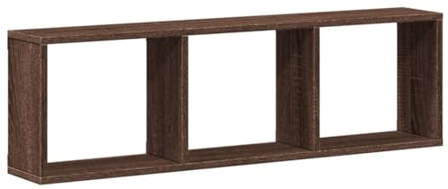 Wynira Wandschrank 100x16x30 cm Eichen-Optik Holzwerkstoff, platzsparendes Wandregal schmal, Hängeregal mit Stauraum, modernes schwebendes Bücherregal, rustikale Floating Shelves für Wohnzimmer