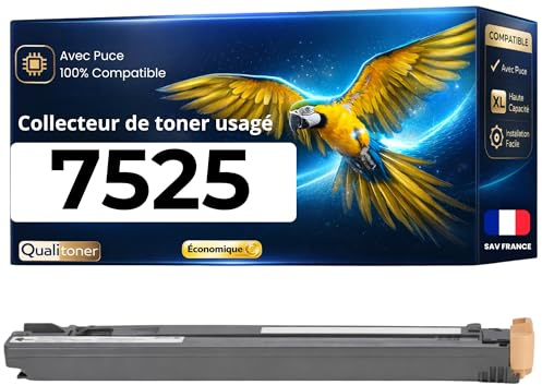 Réservoir de Toner usagé Collecteur Compatible pour Xerox 008R13061 Réservoir de Toner usagé WorkCentre 7525 7535 7545 7830 Qualitoner
