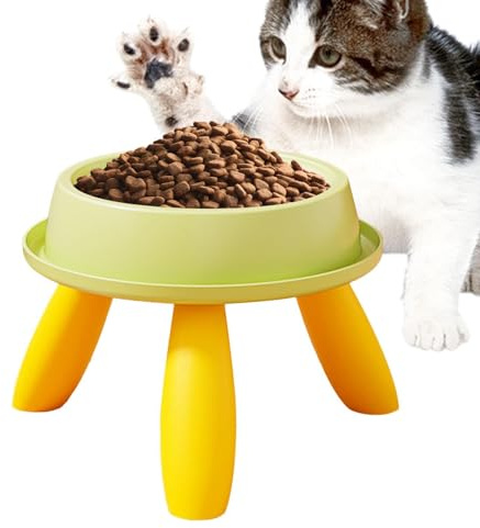 Upphöjd Kattskål,Morrhårsvänlig Vattenbehållare | Tippsäker Halksäker Upphöjd Kattmatsskål - Lindrar Ättrötthet För Kattungar Och Hundar Passar För Resa Daglig Användning I