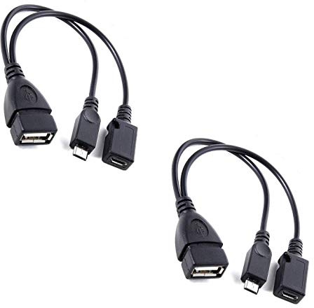 TV xStream [2 Pack USB Port Adapter, Micro OTG Cable, Power - Compatible with Streaming Sticks, FIRESTICKS Devices, Rii and Keyboards, and Nintendo Switch, SNES, NES Classic