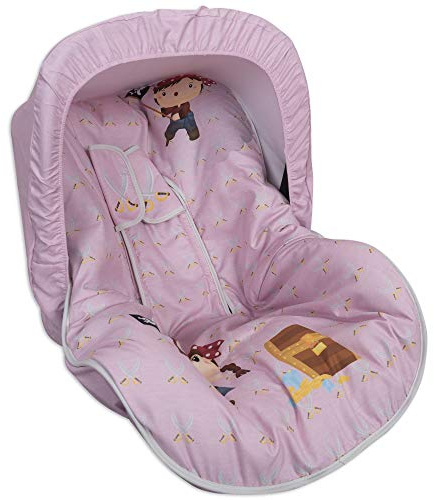 Funda para silla de Automóvil, Universal Grupos 0/1/2, Cubre arnés de regalo!!! (Pretty Pirate)