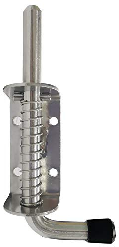 Verrou Porte de Garage Serrure de Porte Abri de Jardin Charnière de Porte avec Ressort Loquet à ressort Véhicule Wagon Acier Inoxydable 304 Résistant aux Intempéries pour Porte de Garage 128mm