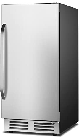 Velieta 15 Inch Outdoor Beverage Refrigerator Cooler,Stainless Steel 127 Cans Beverage Fridge with French Door Under Counter Built-in or Freestanding, Perfect for Beer, Cola