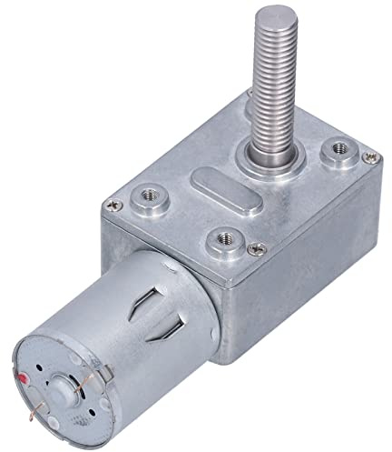 Motoriduttore Industriale 12V DC 40 RPM, Motore Autobloccante con Albero M8, Riduttore a Vite Senza Fine Basso Rumore per Automazione e Applicazioni Industriali