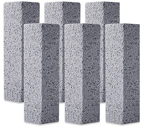 6 Pack Bimsstein Toilettenschüssel Reinigungsbürste, Entfernen Sie Toilettenschüssel harte Wasserringe, Kalziumbildung und Rost Geeignet für die Reinigung von WC, Bad, Küchenspüle, Grill