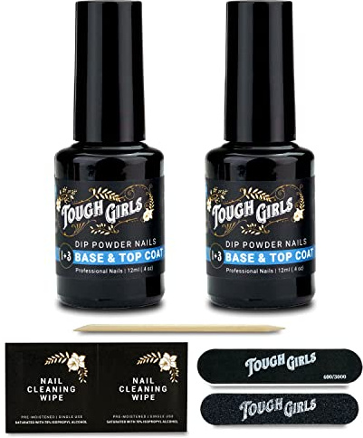 TOUGH GIRLS | Premium Dip Powder Liquids (2 in 1 Base & Top Coat 12ml | 2-Pack)