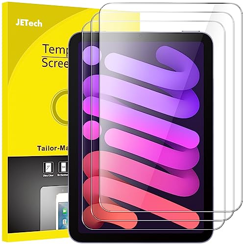 JETech Pellicola Protettiva per iPad mini (A17 Pro, Modello 2024, 7a Generazione) / mini 6 (Modello 2021, 6a Generazione), 8,3 Pollici, Vetro Temperato, Pacco da 3