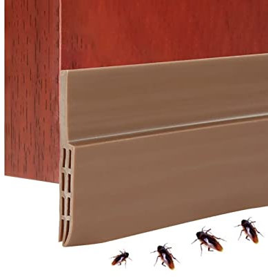 JGR SELECT Burlete Puerta Entrada - Tira autoadhesiva - 100 x 5CM - Tira de Sellado Contra Corrientes de Aire, Frío, Luz, Insectos, Ruido (Marrón)