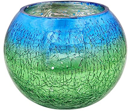 AiiBowy Teelichthalter Kerzenhalter, Kerzenhaltersets, Glas Kerzenhalter, Kerze Dekorationen, Romantisch, Mosaik-Stil, Farbverlauf, Tischdekoration, Hochzeit, Party, Geburtstagsgeschenk Blau/Grün