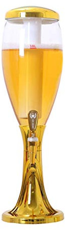 Dispensador de Torre de Cerveza Máquina de cerveza enfriador de vino Máquina de bebidas Cerveza Barrel Bar Restaurante Torre de cerveza Máquina de cerveza 3 litros doble cabeza luminosa Torre Cerveza/
