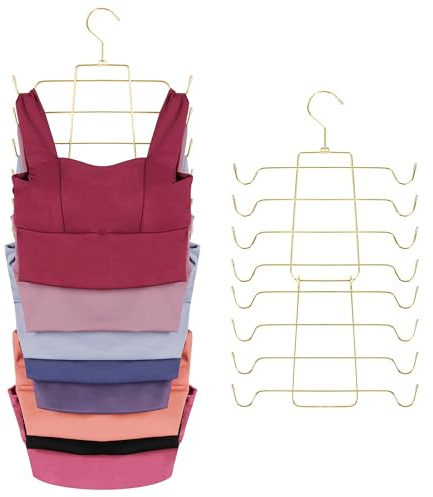 ZEDODIER Tank-Top-Kleiderbügel, platzsparende BH-Kleiderbügel, Rutschfester hängender Sport-BHS-Halter, Schrank-Organizer und Aufbewahrung für Camisoles, Tank-Tops, BHS, Krawatten, Badeanzüge,
