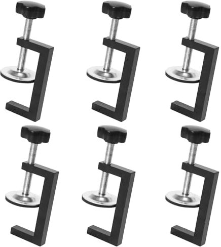 6 Stück C Klemme, 15-55mm Tischklemme Verstellbaren Schraubzwingen Klemmbereich Edelstahl Heavy Fixture Clamp für zwingen, Klemmen & Spanner, Holzarbeiten Werkzeug Heimwerken & Autoreparatur