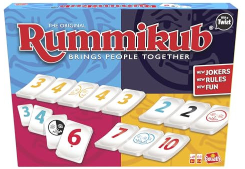 Goliath Rummikub Twist, Gesellschaftsspiel ab 6 Jahren, Gesellschaftsspiel für 2 bis 4 Spieler
