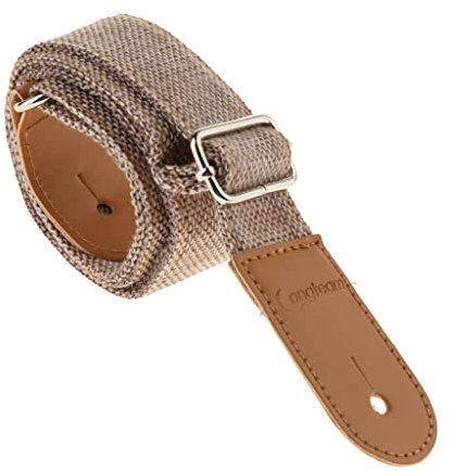 Sangle d'Ukulélé avec extrémités en cuir PU pour Ukuele 4 cordes Gris 75-130 cm