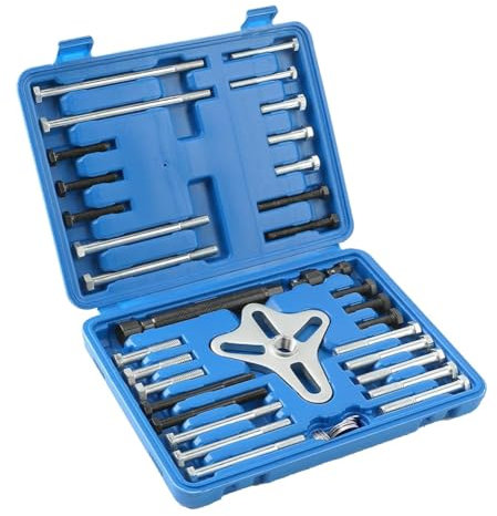 Suoumwa 46-Teiliges Schwingungsdämpfer-Abzieher-Set, Servolenkungs-Riemenscheiben-Abzieher-Installationswerkzeug-Set, Lenkrad-Schwungrad-Abzieher-Werkzeug