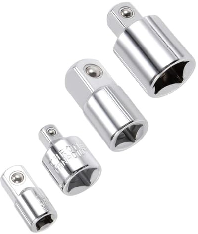 TA-VIGOR 4 Piece Socket Adapter Set 1/4 to 3/8, 1/4 to 1/2, 1/2 to 3/8 Impact Driver Ratchet Converter Sockets, Reducer Set for Wrenches