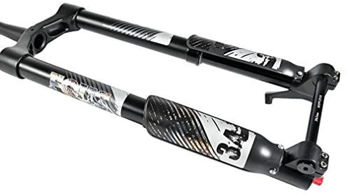 ZJHAHJY MTB Inverted Fork 26 DH Mountain Bike Air Suspension Forks Travel 120mm Adjustable Rebound Tapered Fork Thru Axle 15x110mm Manual Lockout