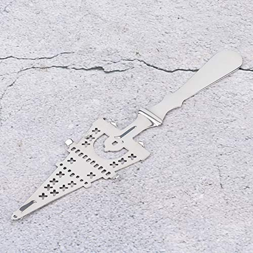 Hamwesh Cuchara de Absenta de Acero Inoxidable, Barra Duradera con Filtro para Cóctel, para Beber, Diseño Antiguo para Coleccionistas (Cuchara de absenta Iron Tower)