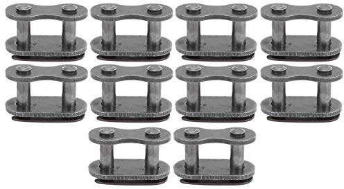 Eslabón maestro de cadena 420, 10 piezas de eslabones de conexión resistentes para moto de cross ATV Quad Scooter, desgaste reutilizable - Conectores de cadena de acero con