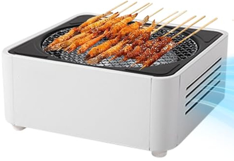 Barbecue au charbon de bois portable | Barbecue de table et barbecue | Appareil de barbecue mobile avec charbon de bois à emporter | Parfait pour le camping, le jardin, les pique-niques