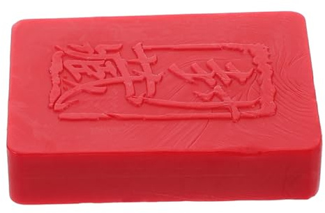SHINEOFI Wachsverschlussblock für Weinflaschen Rotes Siegelwachs zum Versiegeln von Rot und Weißwein Auslaufschutz und Frischeerhalt für Weinlagerung 65g